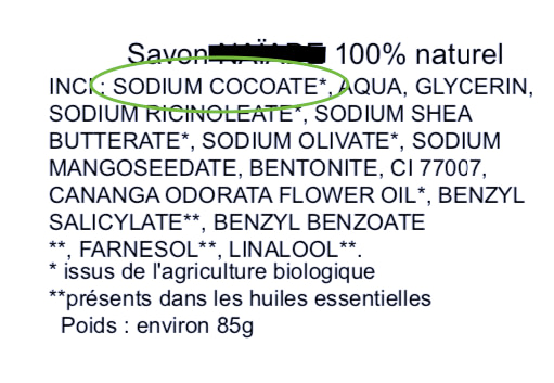 INCI-savon-saponifié
